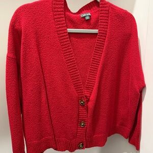 Wild Fable Vibrant Red Women's Cardigan